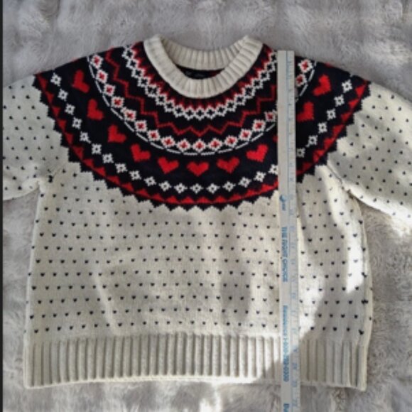 Gap Heart Fair Isle Crewneck Sweater - Picture 4 of 6